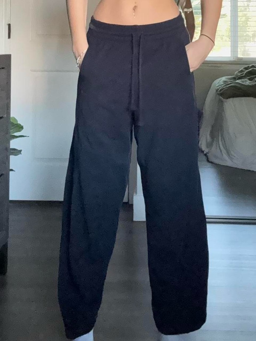 Garage Black Wide-Leg Men's Jogger Sweatpants